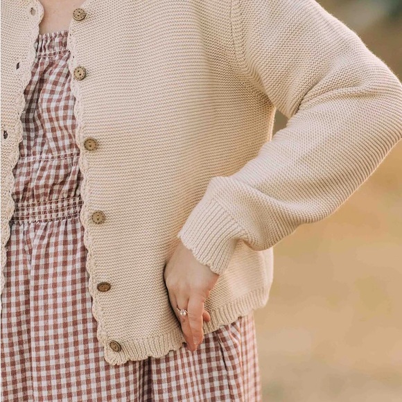 Arabella Cardigan by ShopDahl in Beige Size Small - Picture 3 of 11
